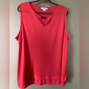 Liz Claiborne apricot colored, sleeveless shirt